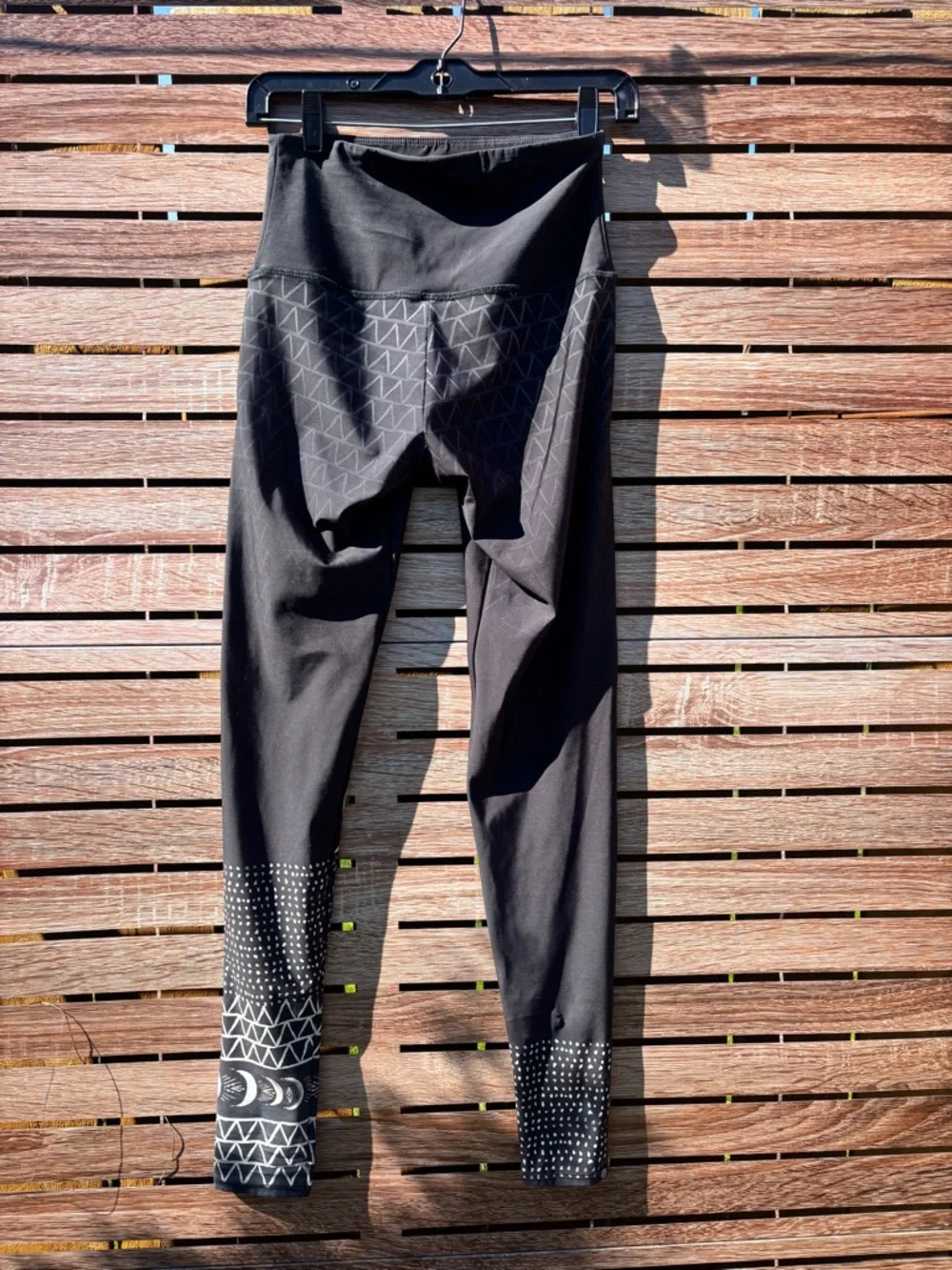 Onzie Black Leggings with White Moon Phase Print - Picture 2 of 6